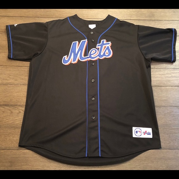black mets jersey men's